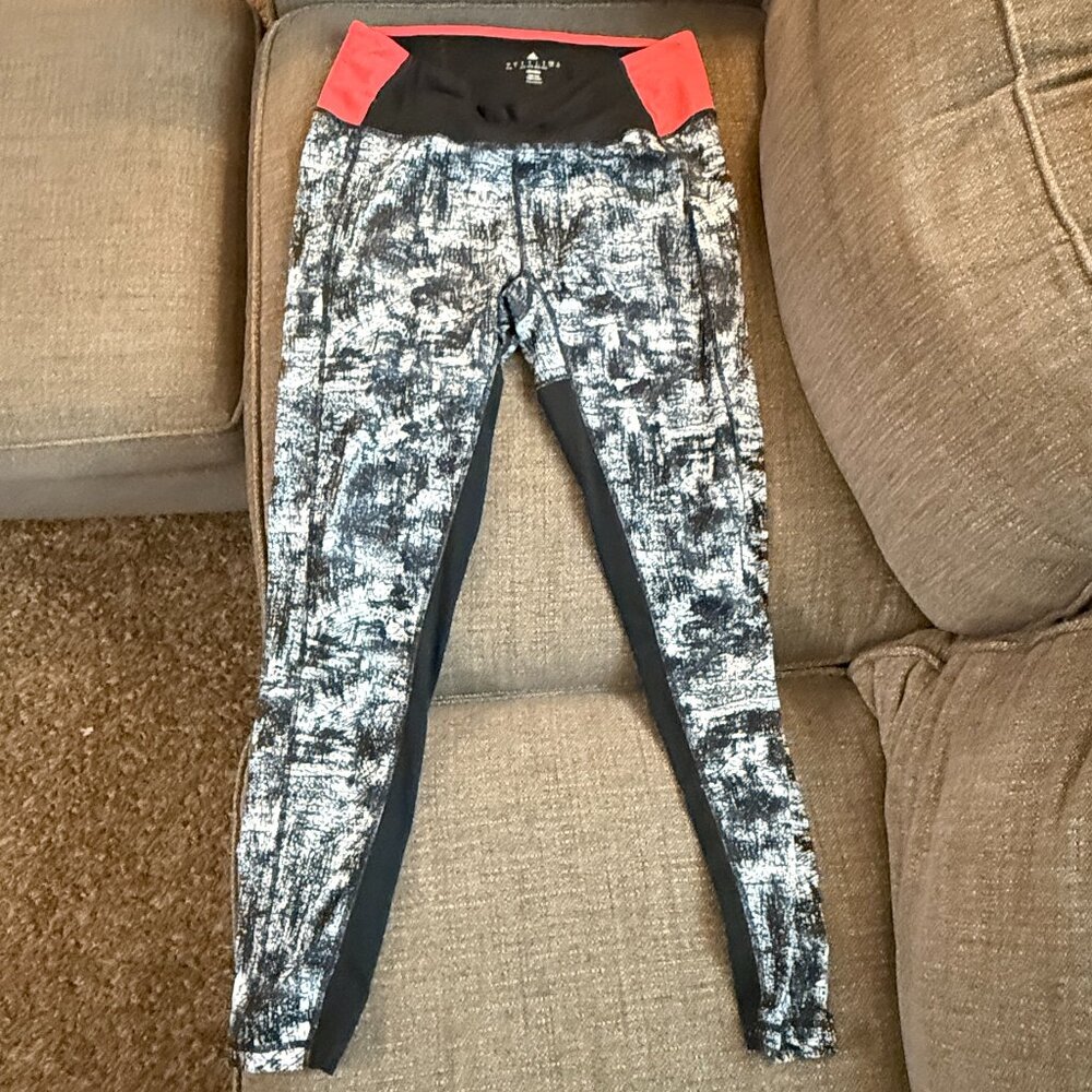 Adidas Leggings - Large Orange and Black